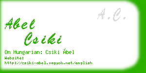 abel csiki business card